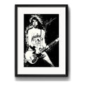 Cuadro Johnny Ramone Punk Ramones Decoracion Con Paspartú Marco Negro