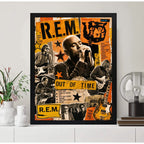 Cuadro Rem Rock Arte Vintage Album Monster Musica Marco Negro