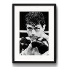 Cuadro Raging Bull Toro Salvaje Robert De Niro Con Paspartú Marco Negro