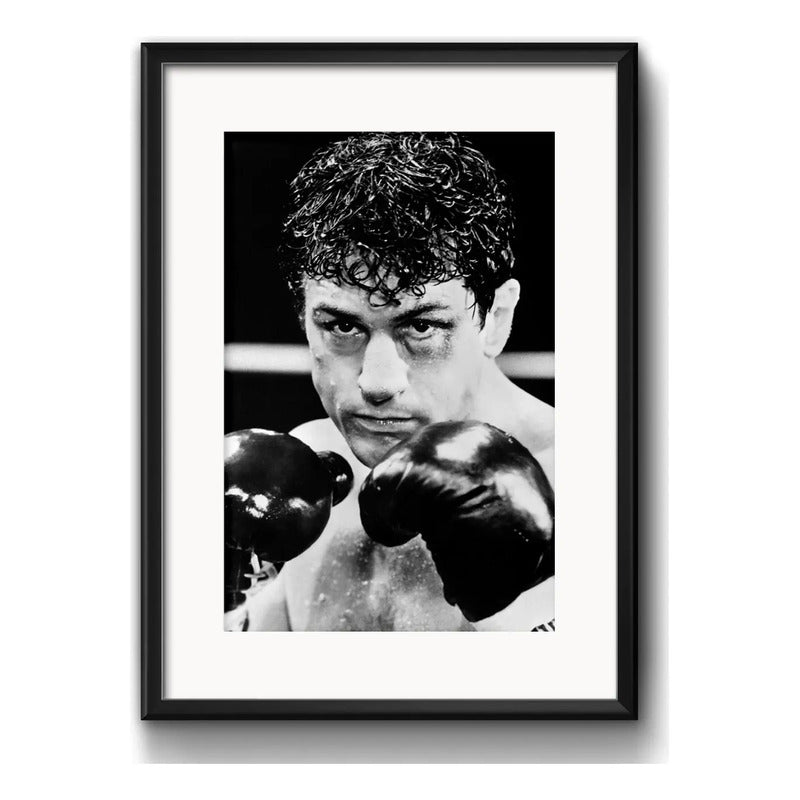 Cuadro Raging Bull Toro Salvaje Robert De Niro Con Paspartú Marco Negro