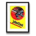 Cuadro Judas Priest Heavy Metal Brs2 Decoracion Con Paspartú Marco Negro