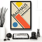 Cuadro Bauhaus Exposición Arte Exhibition Art Poster Afiche Bauhaus 9 Marco Negro