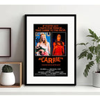 Cuadro Carrie Pelicula Terror Cinema Arte Con Paspartú Marco Negro
