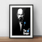 Cuadro Heisenberg Godfather Breaking Bad Padrino C/ Paspartú Marco Negro