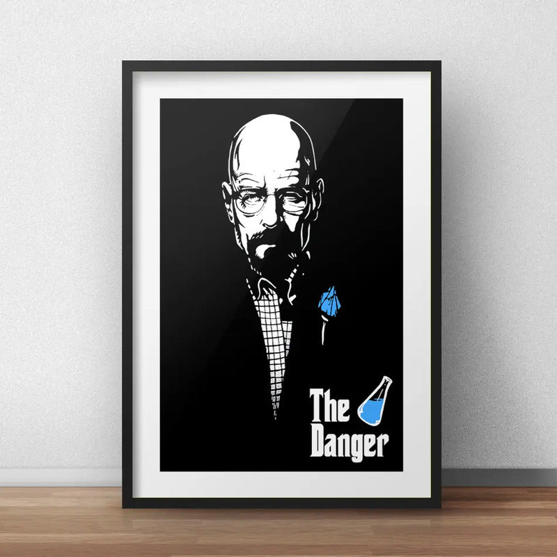 Cuadro Heisenberg Godfather Breaking Bad Padrino C/ Paspartú Marco Negro