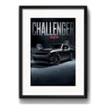 Cuadro Dodge Challenger Srt8 Auto 53x43cm Con Paspartú Marco Negro