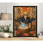 Cuadro Naruto Chef De Sushi Arte Japones Cocina Anime Geek Marco Negro