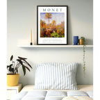 Cuadro Dormitorio Living Claude Monet Granja Bordighera Farm Marco Negro