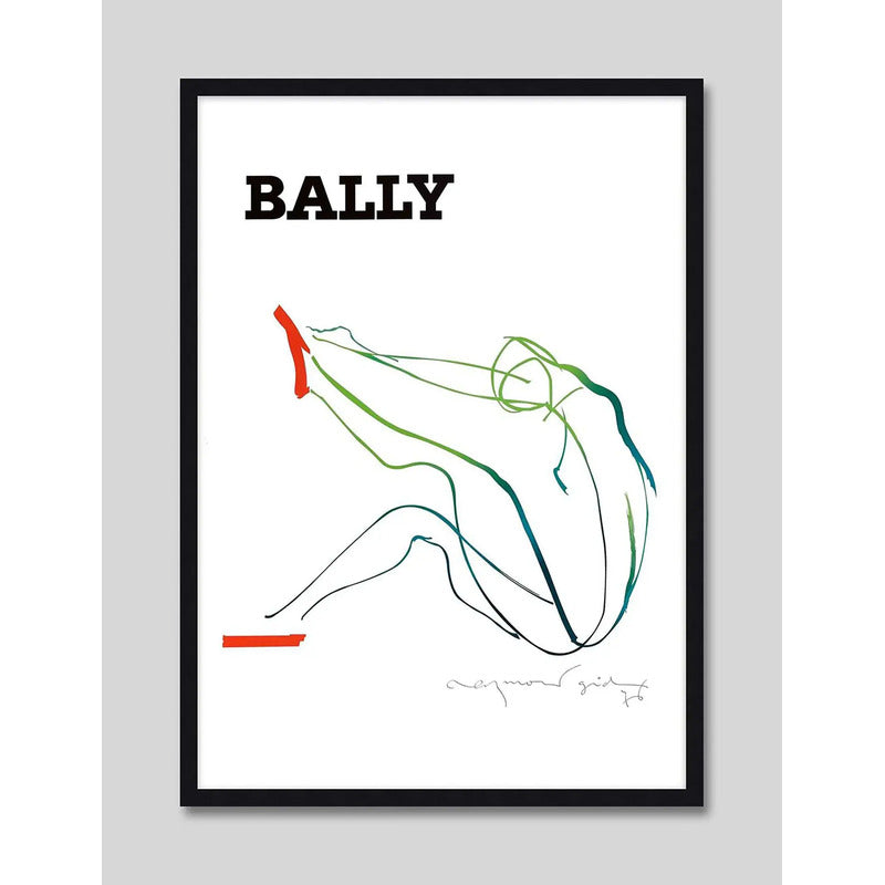 Cuadro Bally Suiza Fashion Moda Lujo Retro Salon Decoracion Bally Shoelaces Femme Negro