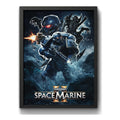 Cuadro Space Marine Espacial Videojuego B3 Decorar Game Room Marco Negro