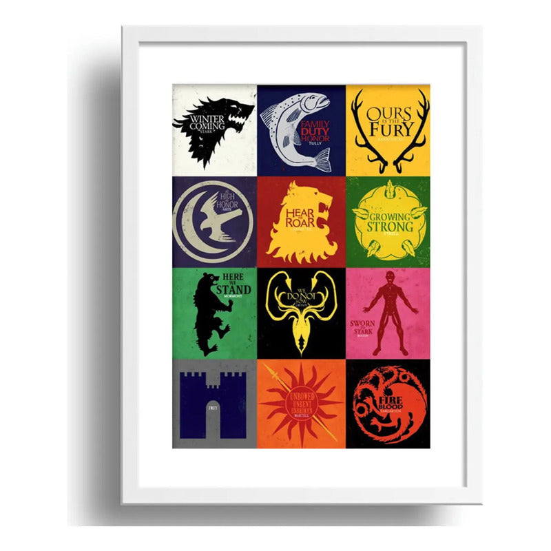 Cuadro Game Of Thrones Série Tv Decoracion Con Paspartú