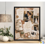 Cuadro Personalizado Bodas Matrimonio Detalles Arte Regalo Marco Negro