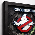 Cuadro Ghostbusters Cazafantasmas Pelicula Arte Efecto 3d Marco Negro