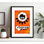 Cuadro La Naranja Mecánica Clockwork Orange Con Paspartú Modelo 2 Con Marco Negro