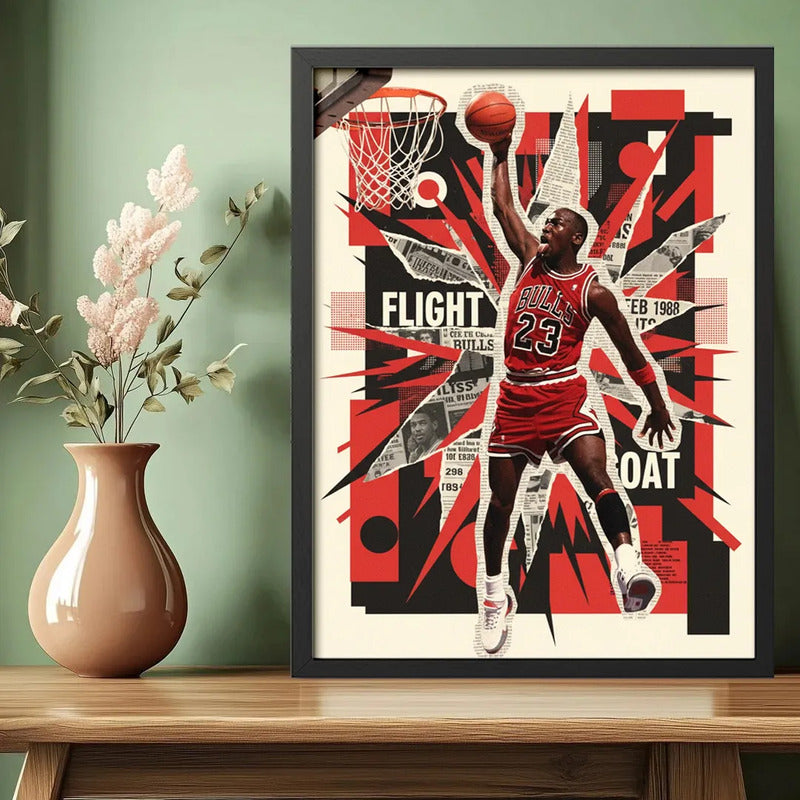 Cuadro Michael Jordan Basket Greatest Of All Time Deportes Marco Negro
