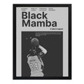 Cuadro Black Mamba Lakers Kobe Bryant Baloncesto Deportes Marco Negro