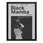 Cuadro Black Mamba Lakers Kobe Bryant Baloncesto Deportes Marco Negro