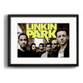 Cuadro Linkin Park Metal Rock Banda Decoracion Con Paspartú Marco Negro
