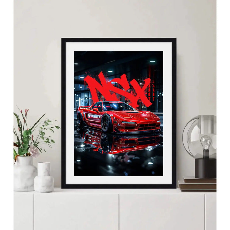 Cuadro Honda Nsx Acura Auto Modelo Icónico Decoracion Marco Negro