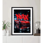 Cuadro Honda Nsx Acura Auto Modelo Icónico Decoracion Marco Negro