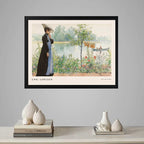 Cuadro Dormitorio Living Carl Larsson Karin Orilla Barco Art Marco Negro