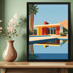 Cuadro Arquitectura Moderna Bauhaus Proyectos De Decoracion Casa Oasis Moderno David Hockney Negro