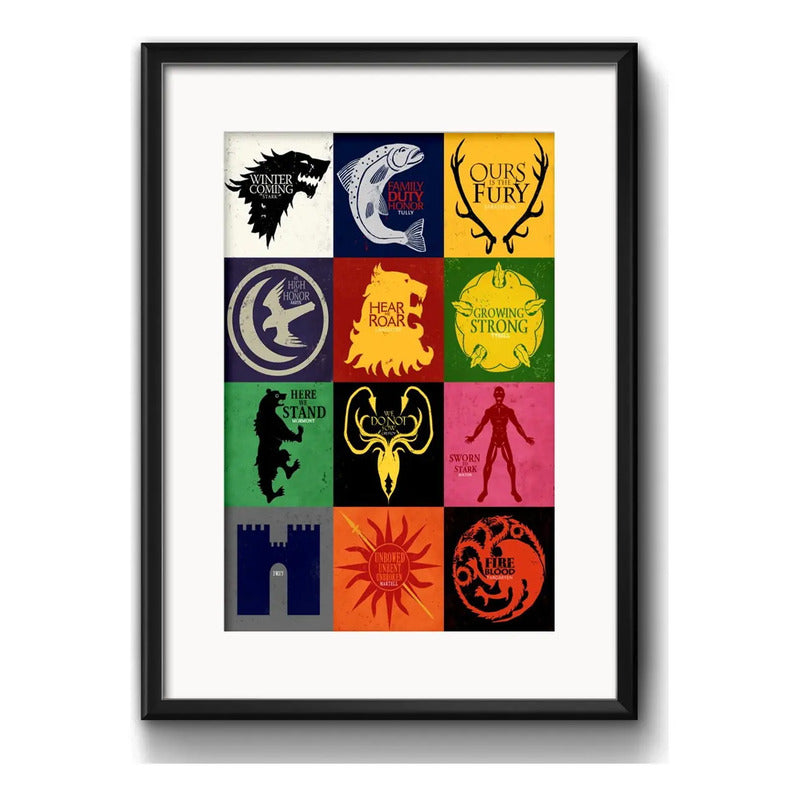 Cuadro Game Of Thrones Série Tv Decoracion Con Paspartú