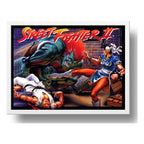 Cuadro Street Fighter 2 Juego Retro Game Geek Decoracion Br1