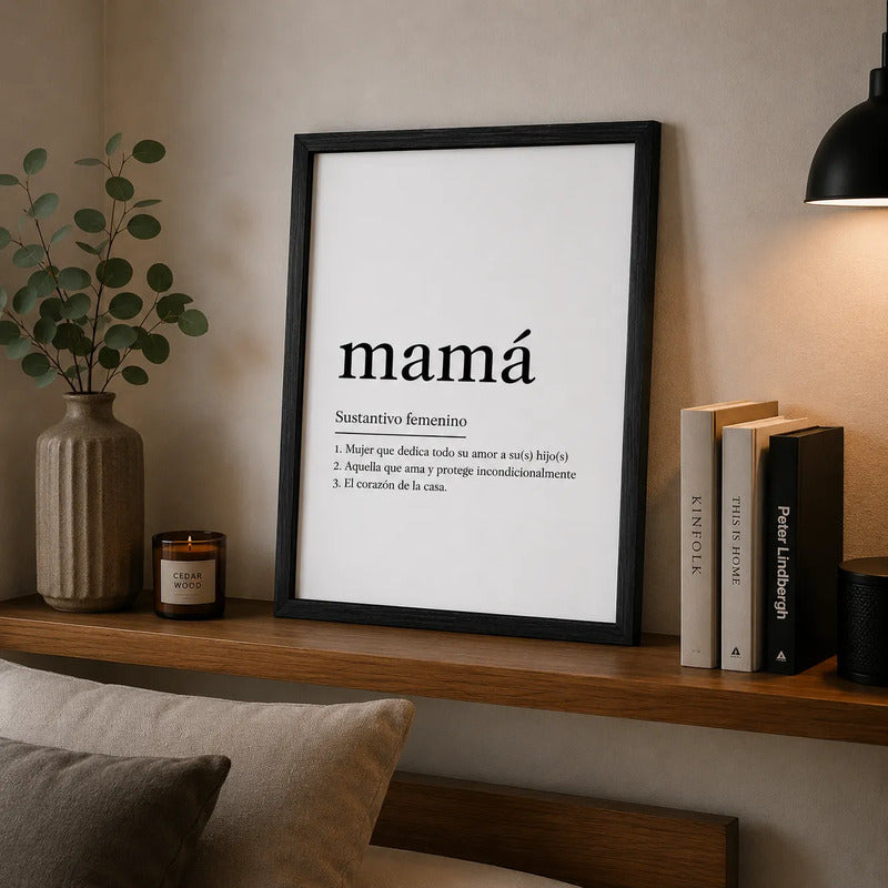 Cuadro Mamá Definicion Significado Decoracion Casa Hogar Marco Negro