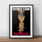 Cuadro System Of A Down Metal Rock Decoracion Con Paspartú Marco Negro