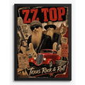 Cuadro Zz Top Texas Rock & Roll Blues Arte Musica Decoracion Marco Negro