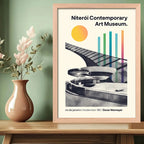 Cuadro Museo Arte Contemporáneo Niterói Brasil Rio Marco Oak Marco Marrón Claro