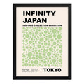 Cuadro Yayoi Kusama Infinity Dots Arte Japones Minimalista Yayoi Kusama Dots Verde Suave Marco Negro
