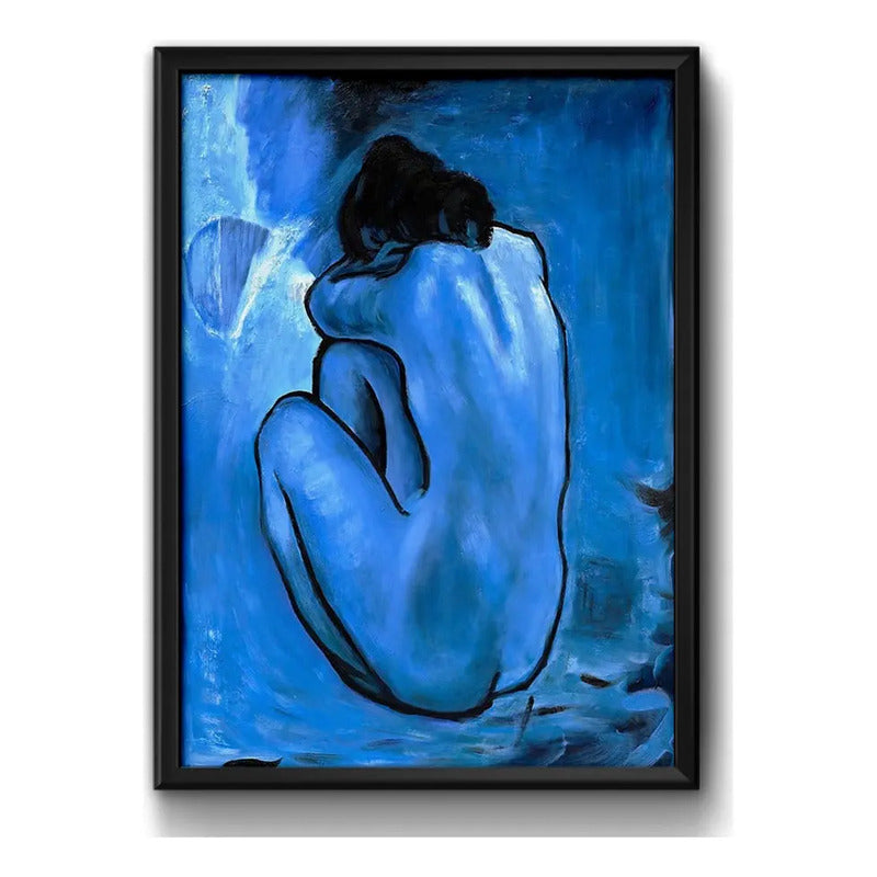 Cuadro Picasso Blue Nude Azul Desnudo Obra Arte Decoracion Marco Negro
