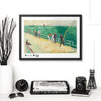 Cuadro Raoul Dufy Pintura Fauvismo Abstracto Arte Decoracion Les Pêcheurs À La Ligne Marco Negro