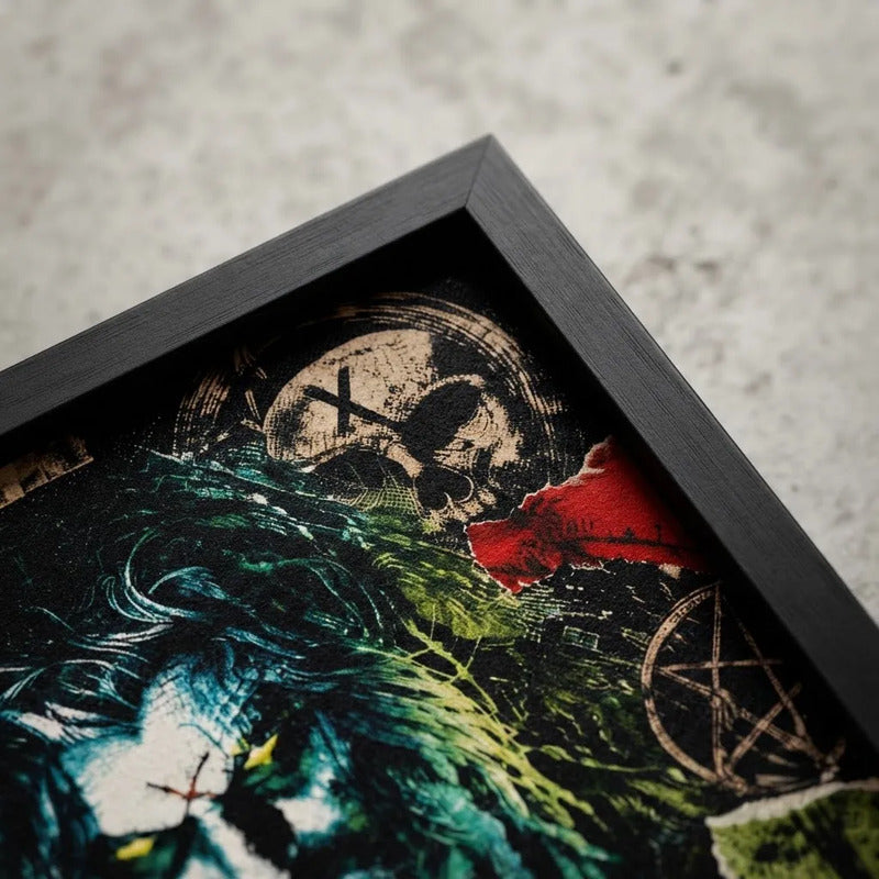 Cuadro Rob Zombie Banda White Zombie Rock Nu Metal Vintage Marco Negro