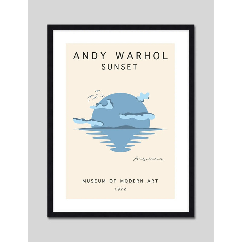 Cuadro Andy Warhol Sunset Pop Art Decoracion Moderna Marco Negro