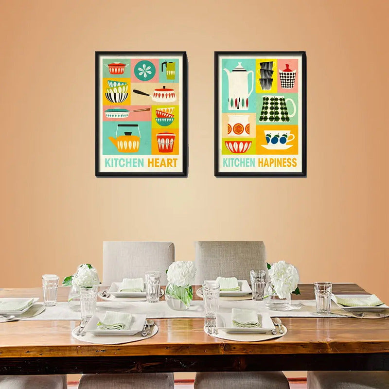 Set 2 Cuadros Cocina Escandinavo Kitchen Decoración Hogar