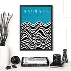Cuadro Bauhaus Exposición Arte Exhibition Art Poster Afiche Bauhaus 5 Marco Negro