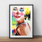 Cuadro Payasa Pop Art Artista Circo Decoracion Con Paspartú