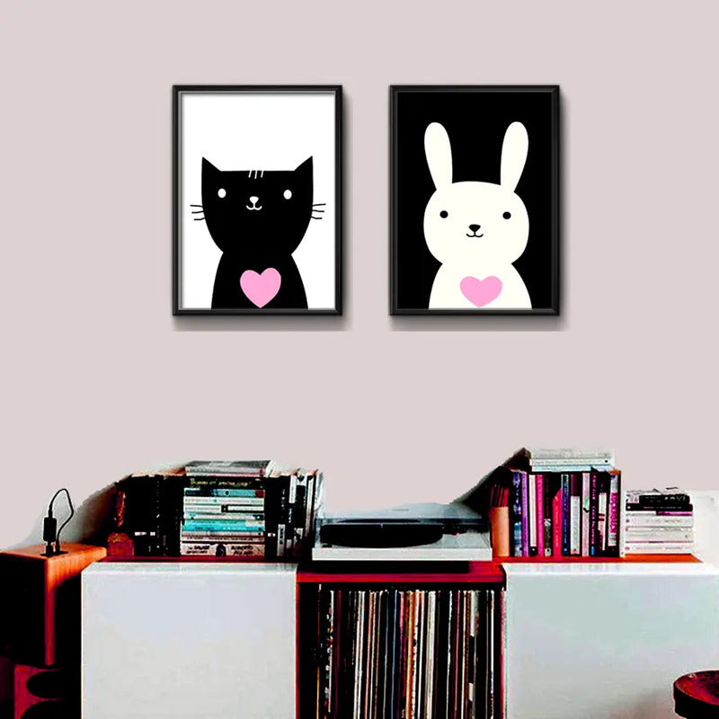 Set 2 Cuadros Perro Frase Decoracion Infantil Dormitorio