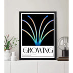 Cuadro Resplandor De Aura Crecimiento Radiante Luminosa Arte Growing Crecimiento Radiante Marco Negro