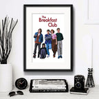 Cuadro Breakfast Club De Los Cinco Pelicula Bs3 Con Paspartú Marco Negro