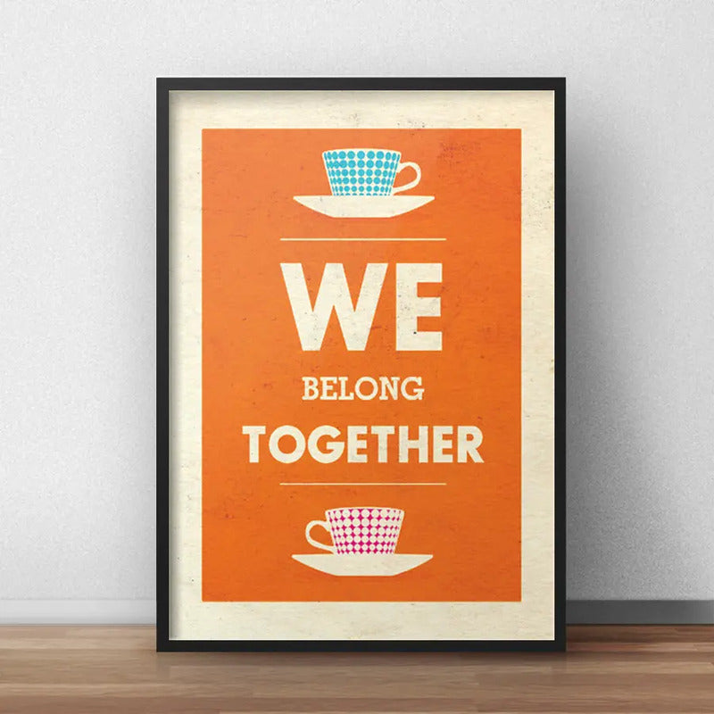 Set 2 Cuadros Café Escandinavo Pop Art Frases Cafeteria Bar