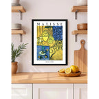 Cuadro Henri Matisse Interior Amarillo Limones Chef Cocina Marco Negro