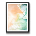 Cuadro Surf Mar Ola Tabla Playa Decoracion Playera Tropical Marco Negro