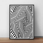 Cuadro Geometrico Abstracto Escandinavo Moderno Decoracion