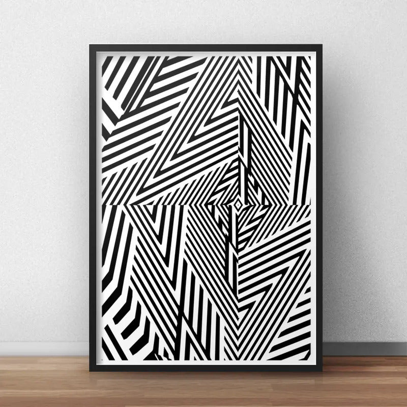 Cuadro Geometrico Abstracto Escandinavo Moderno Decoracion