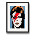 Cuadro David Bowie Ziggy Stardust B1 Decoracion Con Paspartú Marco Negro