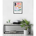 Cuadro Gioia Di Vivere Café Frase Bake Cocina Decoracion Marco Negro